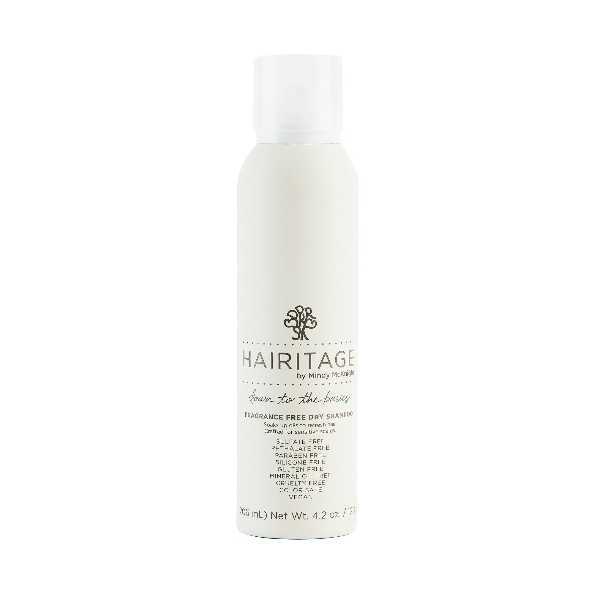 Hairitage Fragrance Free Dry Shampoo for Sensitive Scalp, Sulfate Free and Vegan, 4.2 oz